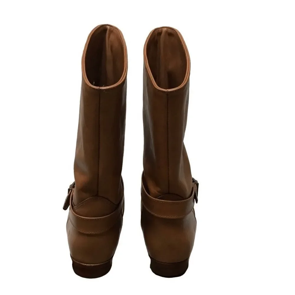 Vintage Frye tan leather pull on riding boots‎ 9